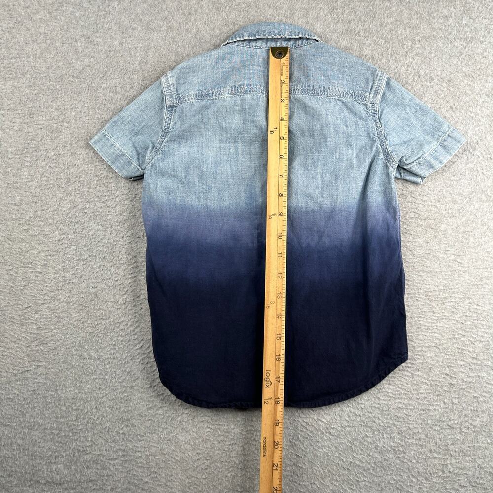 Polo Ralph Lauren Toddler 4T Short Sleeve Shirt Navy Ombre Denim Style Pocket - Picture 6 of 7